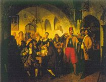 Kolschitzky in seinem Kaffeehaus